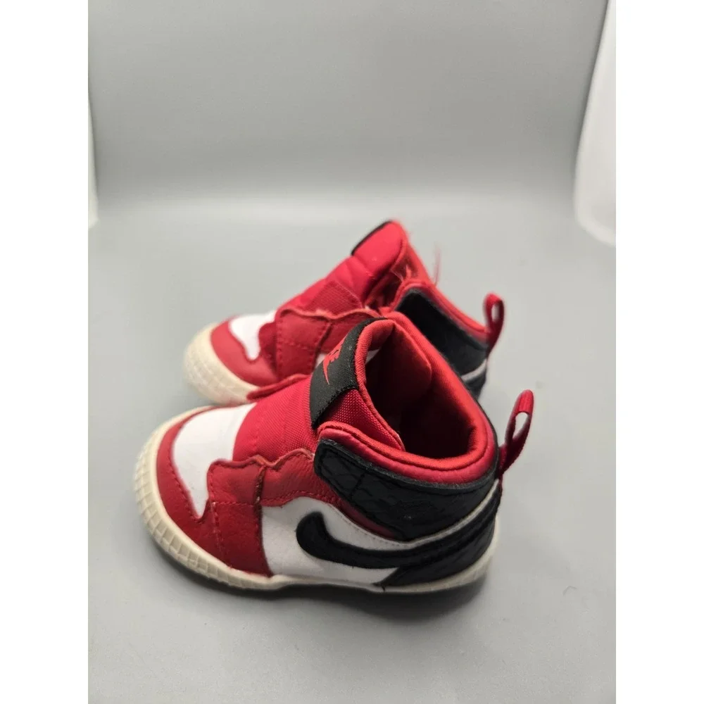Nike Sky Jordan 1 TD Chicago Red White Black Infant Toddler Shoes Size 3C...
